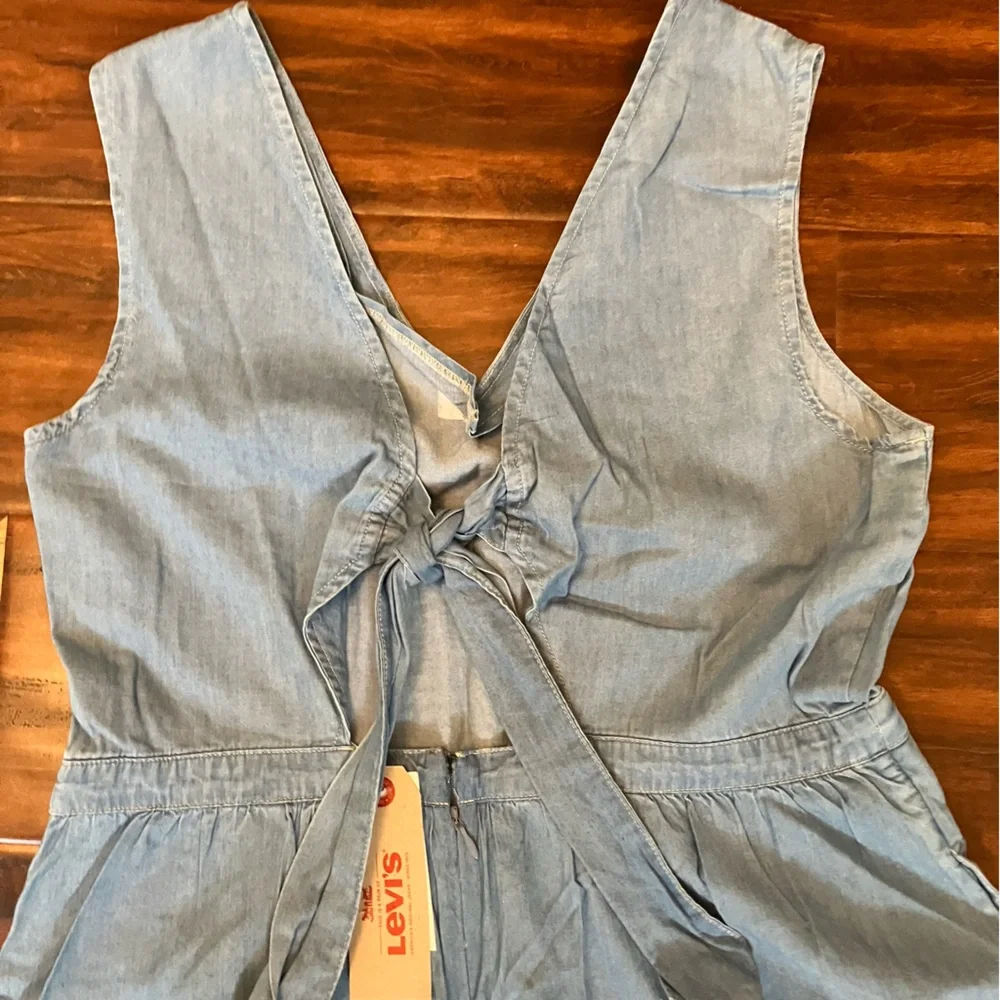 Levi’s | Joelle Back-Tie Twill Dress - Picture 7 of 11